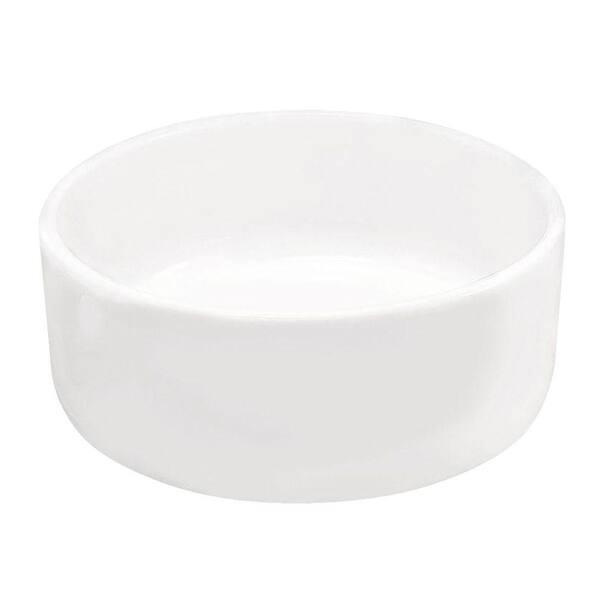 Porcher Semplice Above Counter Bathroom Sink in White-DISCONTINUED