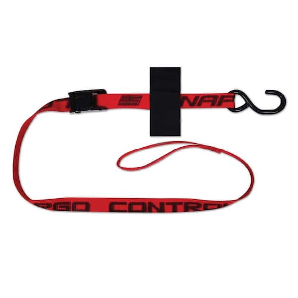 SNAP-LOC 4 ft. x 1 in. S-Hook Loop/Ramp Strap with Cam in Red