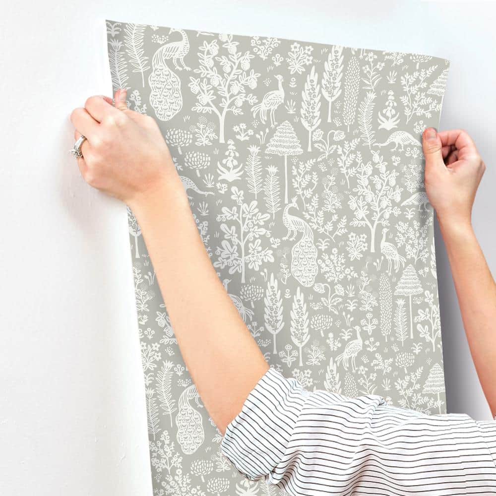 Menagerie Toile Black and White Washable Wallpaper Roll