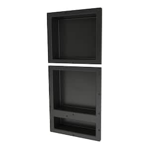 Redi Niche 16 in. x 34 in. Triple Shower Niche Set in Black