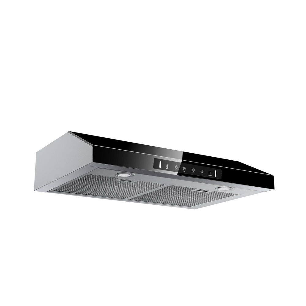 30 in. 900 CFM Ducted Under Cabinet Range Hood in Stainless Steel and Black Glass with Baffle Filters and LED Lights price history on PriceWatchPro