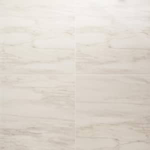 Saroshi Dolomite Snow 23.62 in. x 23.62 in. Polished Marble Look Porcelain Floor and Wall Tile (15.5 sq. ft./Case)