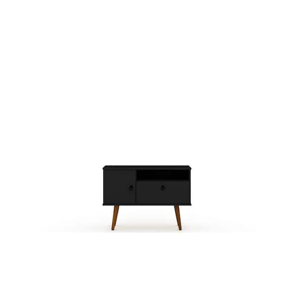 Luxor Montauk 35 in. Black Particle Board TV Stand Fits TVs Up to 32 in. with Storage Doors