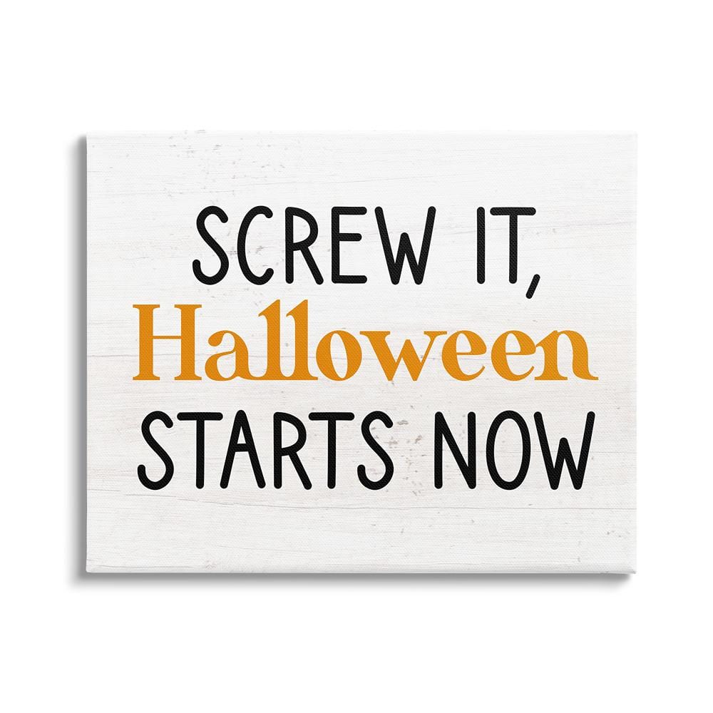 Halloween Starts Now Phrase by Lil' Rue 1-Piece Unframed Graphic Print Typography Poster Art Print 40 in. x 30 in. price history on PriceWatchPro