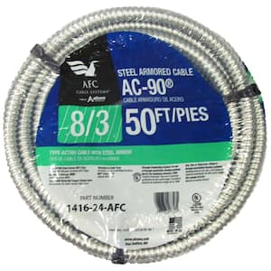 8/3 x 50 ft. BX/AC-90 Stranded Cable