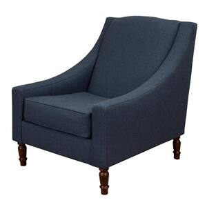 Benton Urban Graphite Upholstered Slope Arm Chair