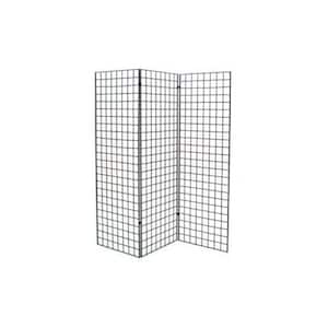 72 in. H x 24 in. W Grid Wall Z Unit (Three Panels) Black