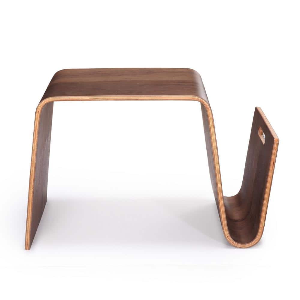 Brookside Walnut Rectangular Minimalist End Table