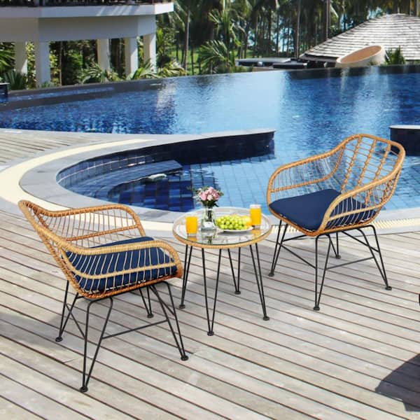 Sorrento rattan armchair discount bistro set 3pc