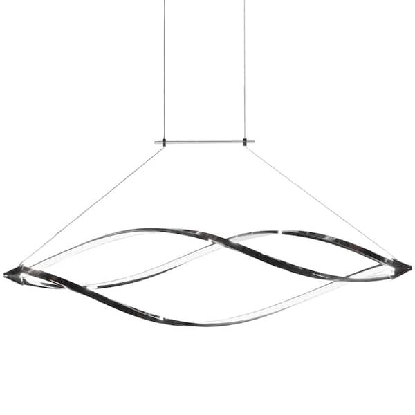 Dainolite Selene 37-Watt Integrated LED Polished Chrome Pendant