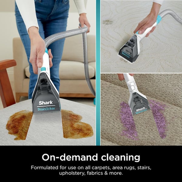 Shark StainForce Cordless Portable Carpet & Upholstery Cleaner – Spot, Stain, Odor Remover With Caddy & Solution (Hawaiian Gray)