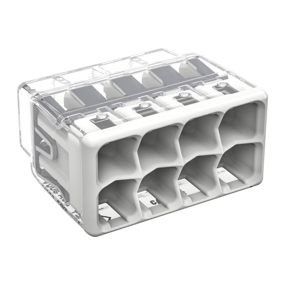 2773 Series 8-Port Push-in Wire Connector for Junction Boxes, Electrical Connector with Light Gray Cover, 5-Pack price history on PriceWatchPro