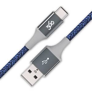 Habitat 8 ft. Braided USB-A to USB-C Cable