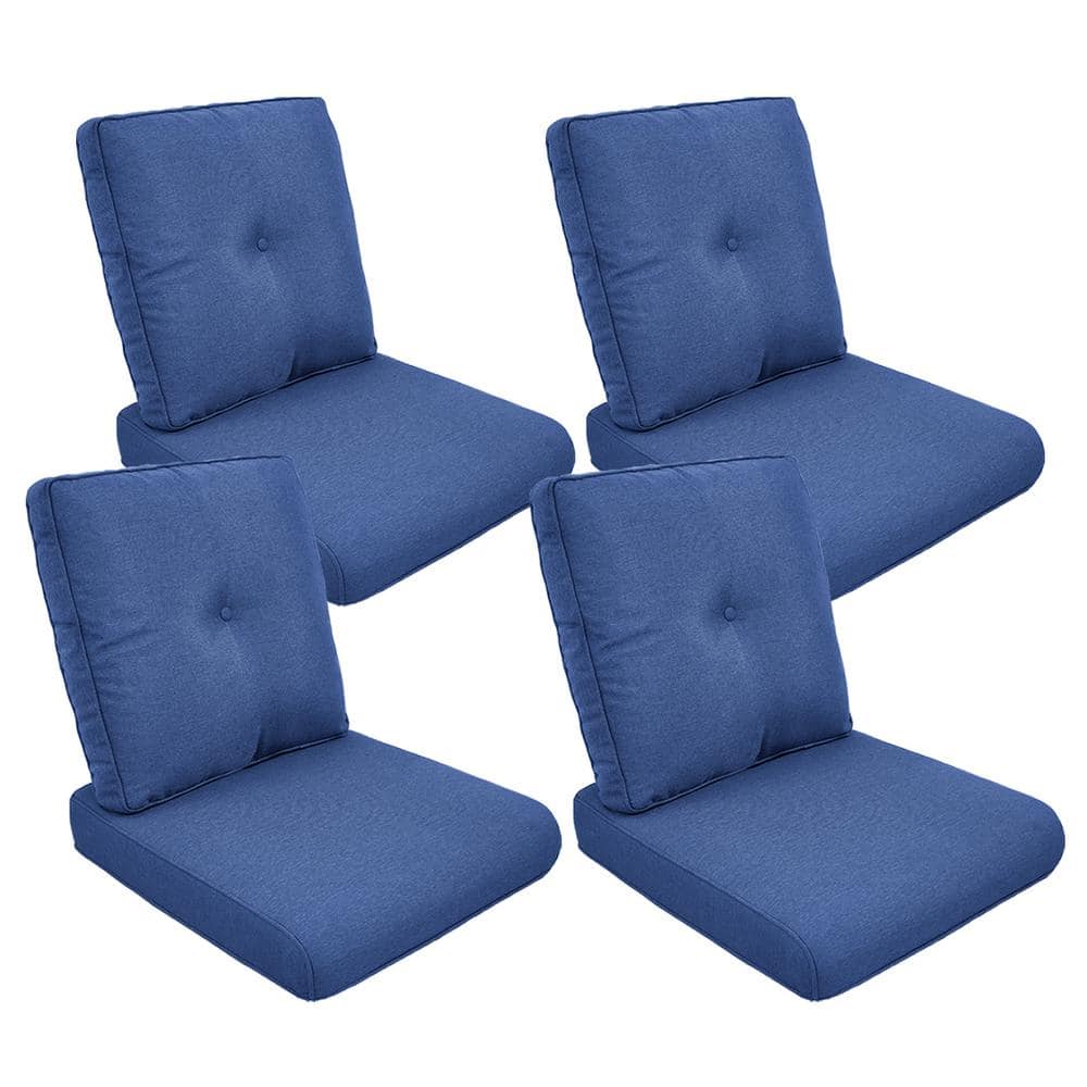 ArcoBay 22 in. x 25 in. x 4 in. 8-Piece Deep Seating Outdoor Lounge Chair Replacement Cushion Set in Blue price history on PriceWatchPro