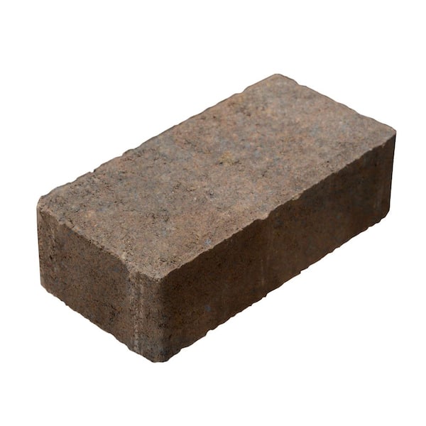 Oldcastle 4 in. x 8 in. 60 mm Tan/Charcoal Concrete Paver