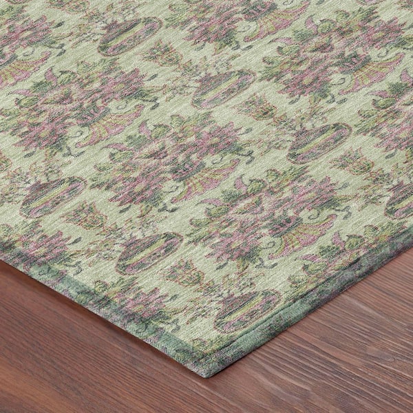 Chantille Machine Washable Indoor/Outdoor Abstract ACN2682 Celery 10 ft. x 14 ft. Area Rug