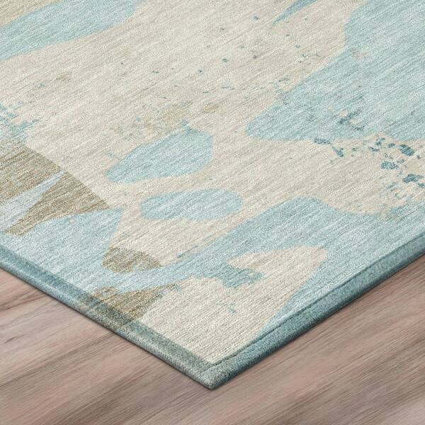 Chantille Machine Washable Indoor/Outdoor Abstract ACN3058 Teal 5 ft. x 7 ft. 6 in. Area Rug