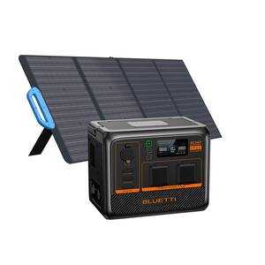 600W Continuous/1200W Peak Output Power Station AC60P Push Button Start LiFePO4 Battery Generator + 120W Solar Panel