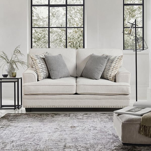 Lazzara Midwood 65.5 in. W Sand Chenille 2-Seater Loveseat