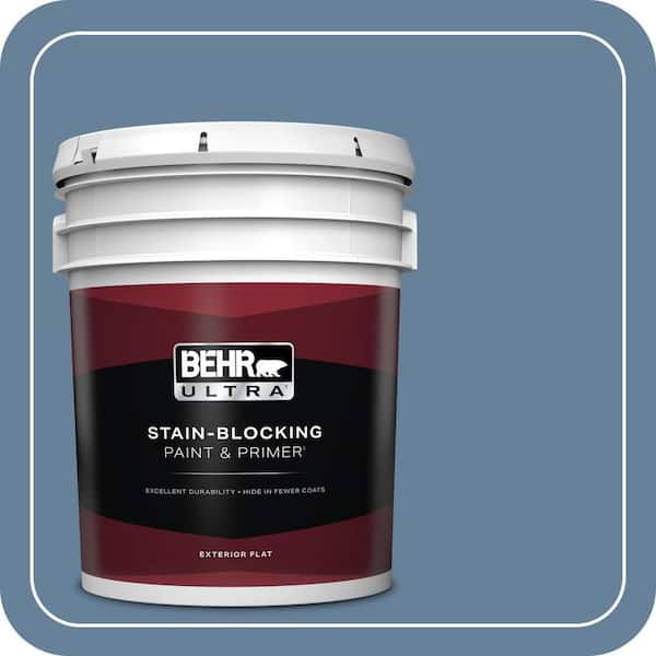 BEHR ULTRA 5 gal. #ICC-74 Provence Flat Exterior Paint & Primer