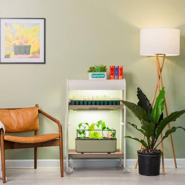 vego garden 2 Tier Grow Light Garden, Plant Stand with Plant Shelf