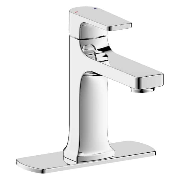 Fontaine by Italia Chatelet Single-Handle 1 or 3 Hole 4 in centerset Bathroom Faucet in Chrome