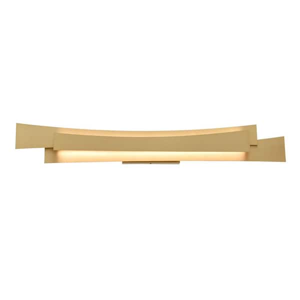 Candora 36 in. Integrated LED Brass Vanity Light