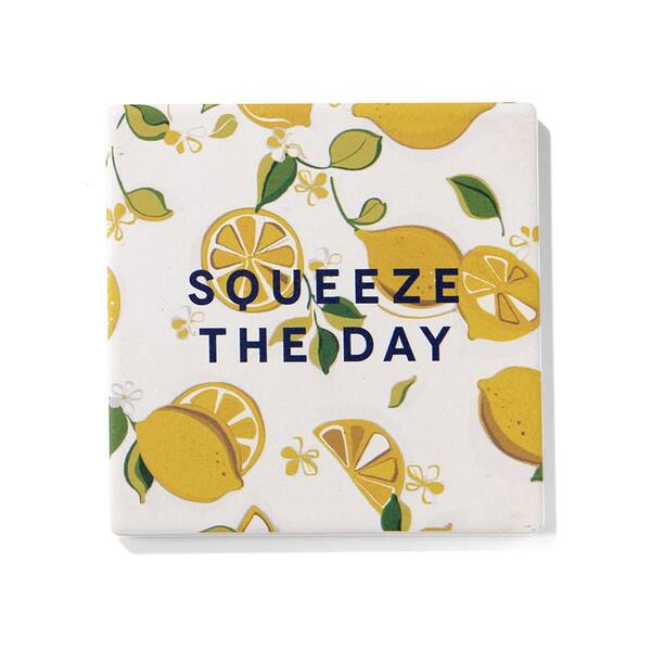 Trina Turk Squeeze The Day Set Of 4-Ceramic Coasters 4.25 in.D