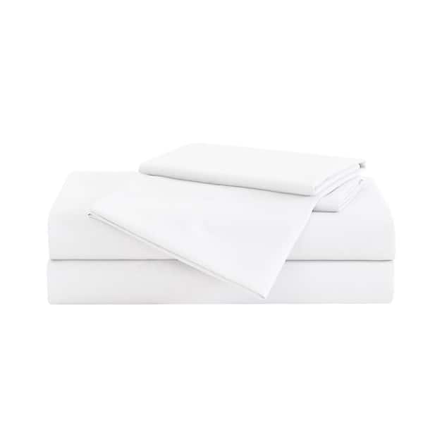 Truly Soft Garment Wash 5-Piece White Solid Polyester King Sheet Set