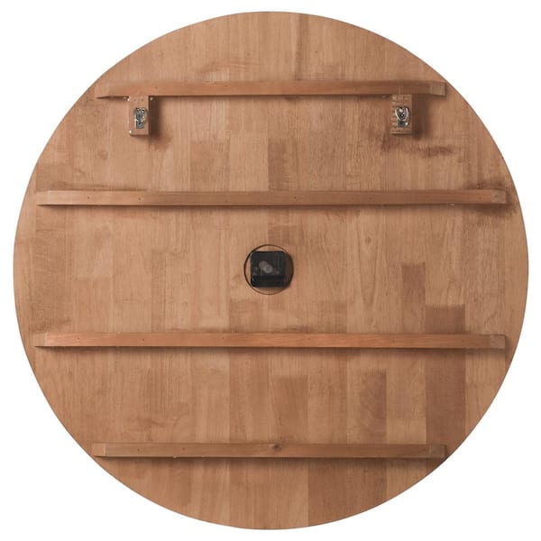 Infinity Instruments Wine Barrel Wall Clock - Light Wood 14575RN