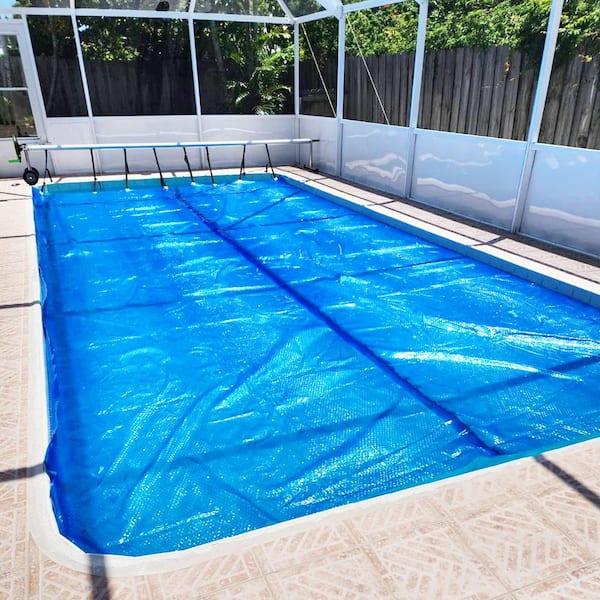 Karl home 8 Mil 9 ft. x 18 ft. Rectangular Blue Above Ground Pool Solar Pool Cover