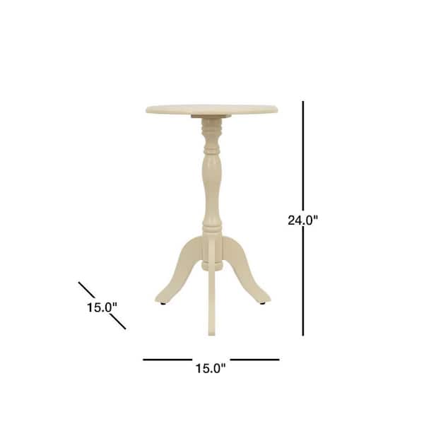 Profit lanthan dagbog Decor Therapy Simplify Off-White Pedestal Accent Table-FR1562 - The Home  Depot