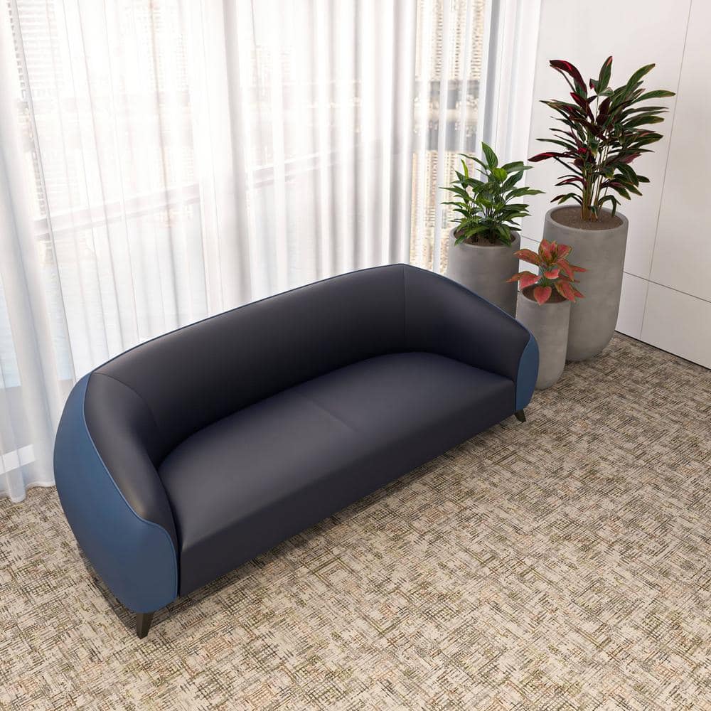 Leisuremod 3-Seater Sofa 74.01 in. Slope Arm Upholstered in