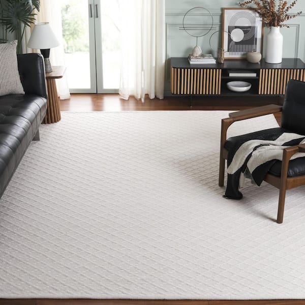 Vermont 8 ft. x 10 ft. Ivory Modern Diamond Area Rug