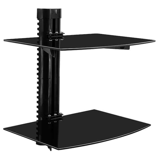 mount-it! Floating Wall Mounted Dual Shelf Stand