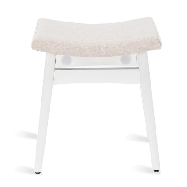 Homecraft Furniture White Accent Foot Stool H-51-WH - The Home Depot