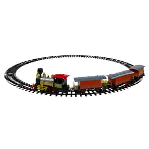 Battery Operated Red and Orange Animated Classic Christmas Train Set with Sound 20-Piece