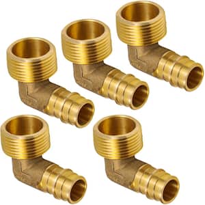 5/8 in. x 3/4 in. PEX A x MIP Expansion Pex Elbow, Lead Free Brass 90-Degree for Use in Pex A-Tubing (Pack of 5)