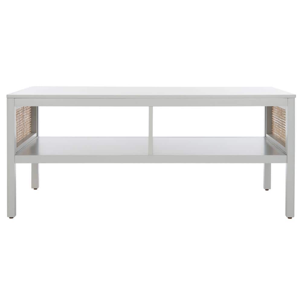 Miya 42 in. Gray Natural Rectangle Wood Coffee Table price history on PriceWatchPro