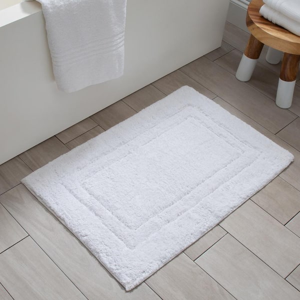 Shower Floor Towel home hotel cotton white foot grid Bathroom Mat