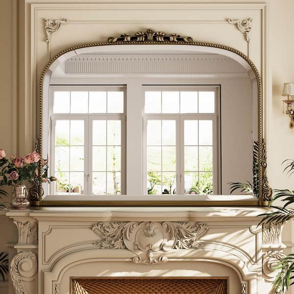 XRAMFY Vintage Bronze 43.5 in. W x 31.5 in. H Classic Arched PU
