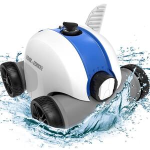 4 Wheel Cordless Automatic Robotic Pool Cleaner for in-Ground and Above Ground Swimming Pool