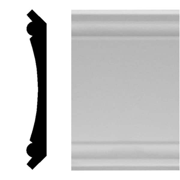 1 in. D x 7-1/4 in. W x 96 in. L Primed MDF Wood Crown Moulding