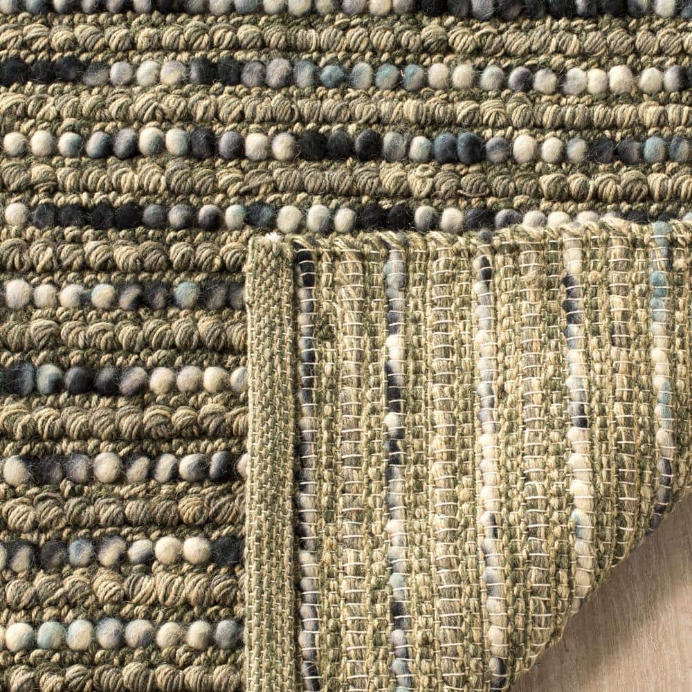 Hand-Knotted Grey Multi Wool and Cotton Bohemian Rug, 3' x 5'