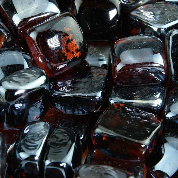 Fire Pit Essentials 1 in. 10 lbs. Cowboy Brown Fire Glass Cubes for Indoor and Outdoor Fire Pits or Fireplaces