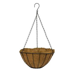 14 in. Metal Growers Hanging Coco Basket