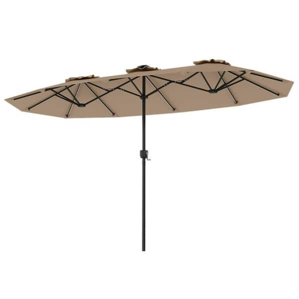 lime green 6 patio umbrella PHI VILLA 15ft Large Outdoor with Base Included, m30 Color:Bering Sea Diamond/ Dark Denim Giro Register Pad Kit Smooth Crank