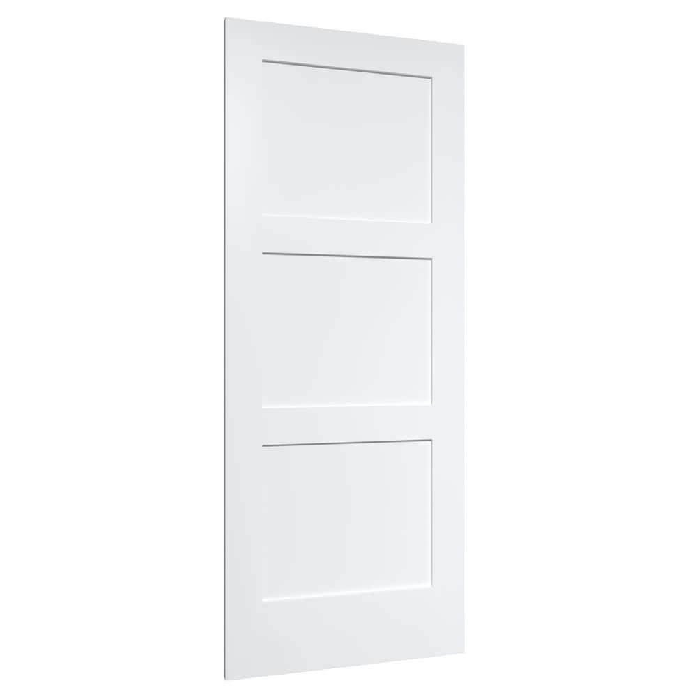 Primed White Pine 18" x 80" 3-Panel Bifold Door