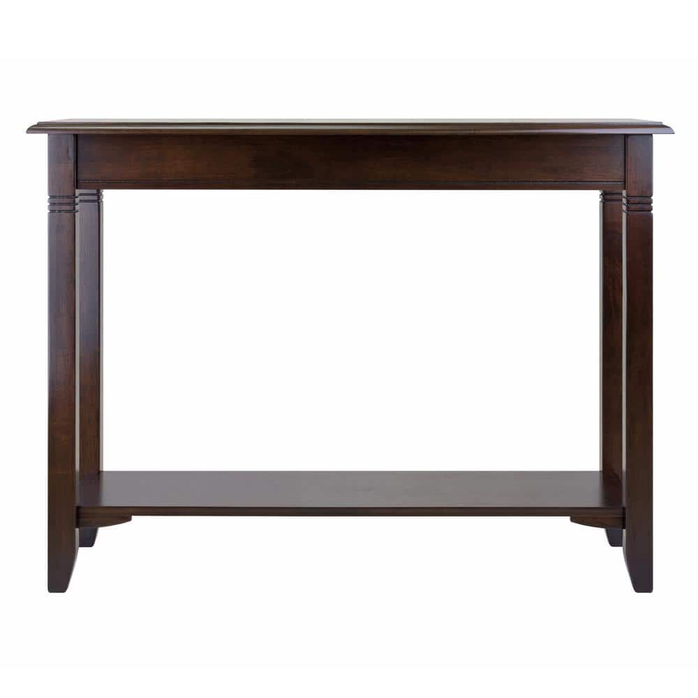 Winsome Nolan Rectangular Console Table with Storage in Cappuccino