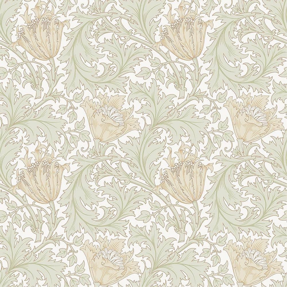 Green Anemone Floral Trail Non-Pasted Non Woven Wallpaper Sample price history on PriceWatchPro